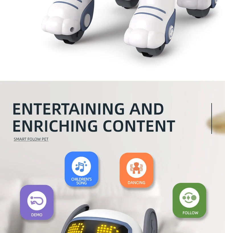 Intelligent Robot Dog - Remote Control Electronic Pet with Stunts for Kids