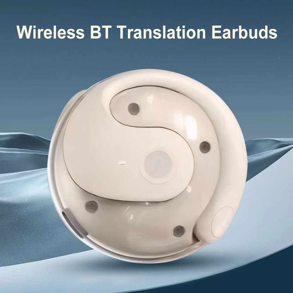 Wireless BT AI Translation Earbuds 99% Accuracy 144 Languages Real-time Language Translation Earphones Smart Voice Translator fo