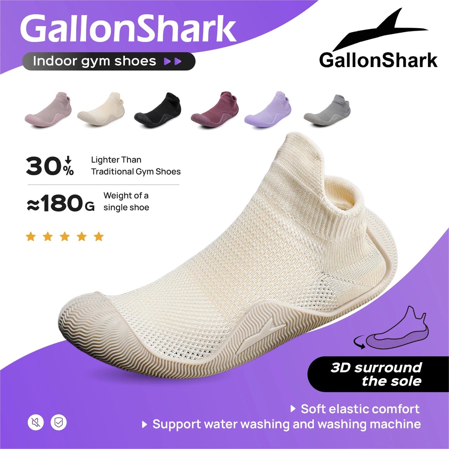 Shark Barefoot Shoes - Multi-Purpose Thin Sole Sports Beach Yoga Fitness Shoes