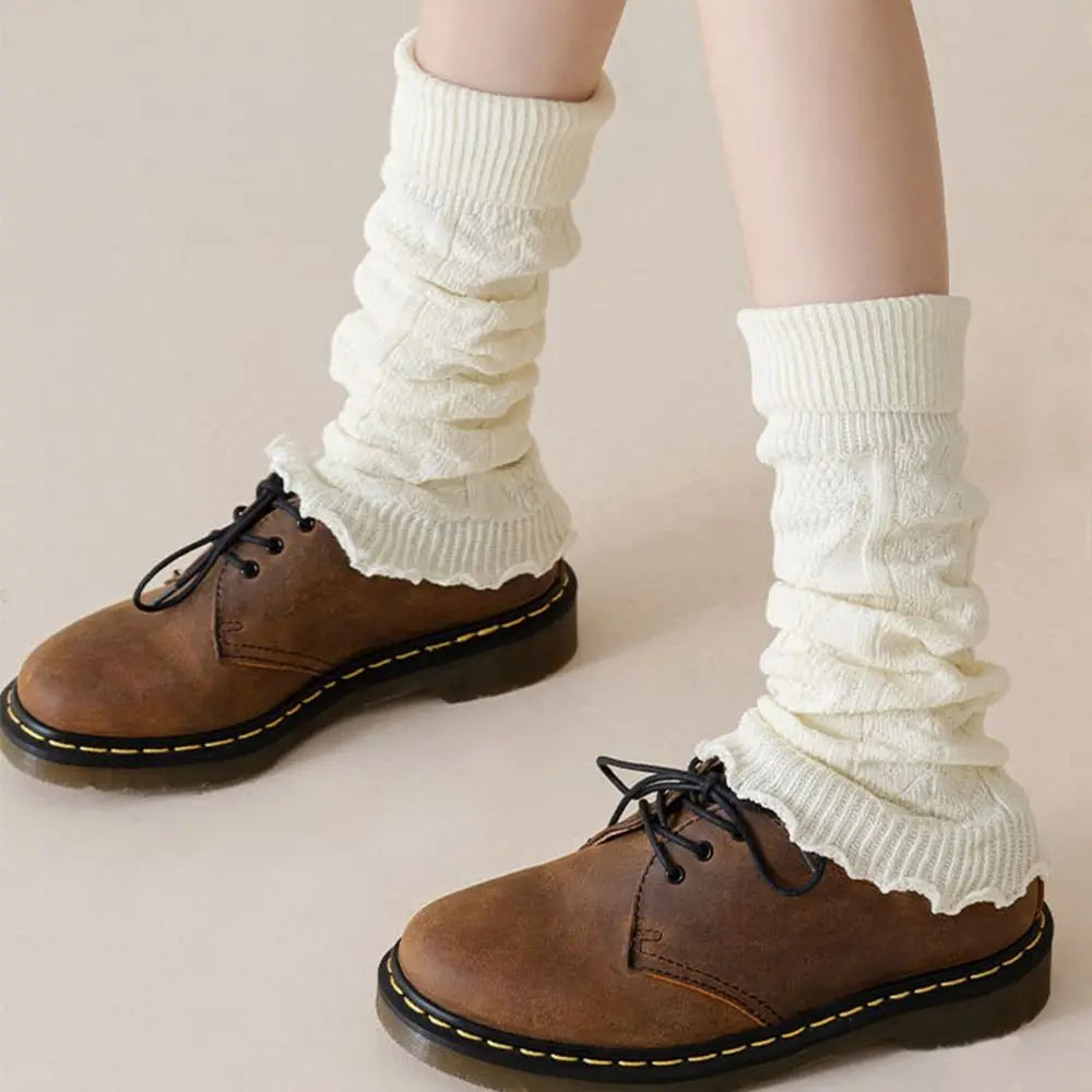 New Knitting Leg Warmers Cute Sweet Warm Foot Cover Boot Warmers Autumn Winter