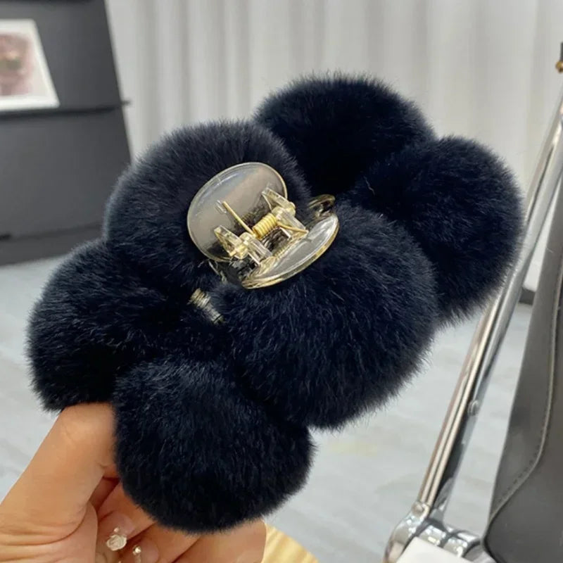 Hair Claw Accessories for Women Furry Pins Clips Cheveux Bandeau Korean Fashion Pinza Pelo Barrettes Cheveux Femme Haarschmuck