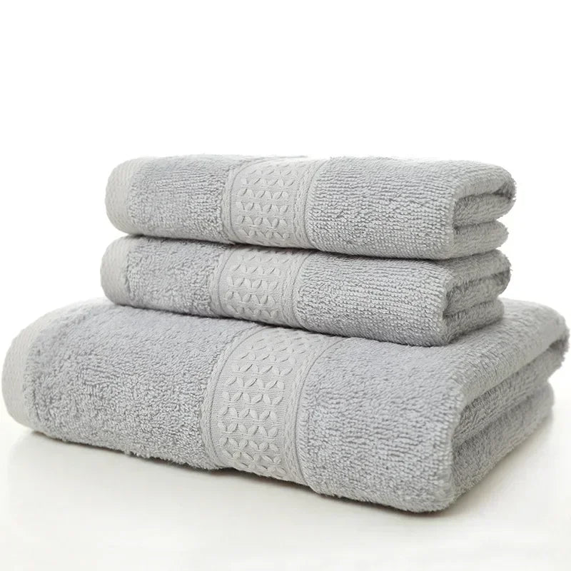Three-piece towel bath towel 70x140cm square absorbent couple household towel set