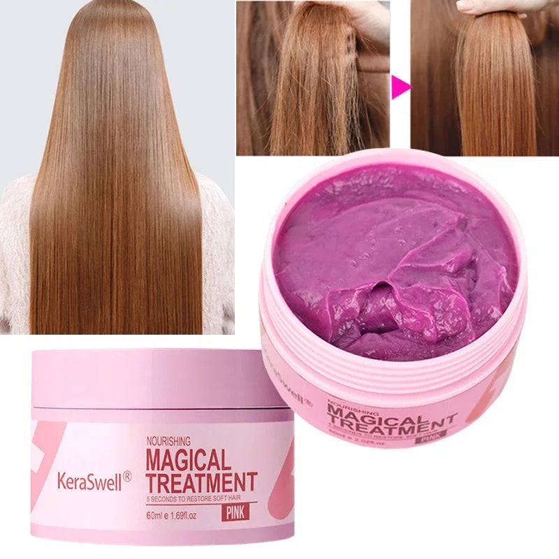 Magical Hair Mask 5 Seconds Repair Damaged Carry Hair Frizzy Soft Smooth Shiny Deep Moisturize Treat Care Essential Oil 60ml