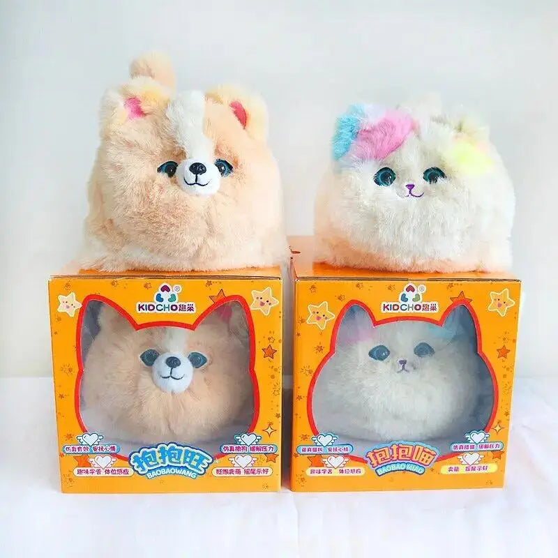 Interactive Huggy Cat Dog - Realistic Electric Plush Pet with Voice & Movement