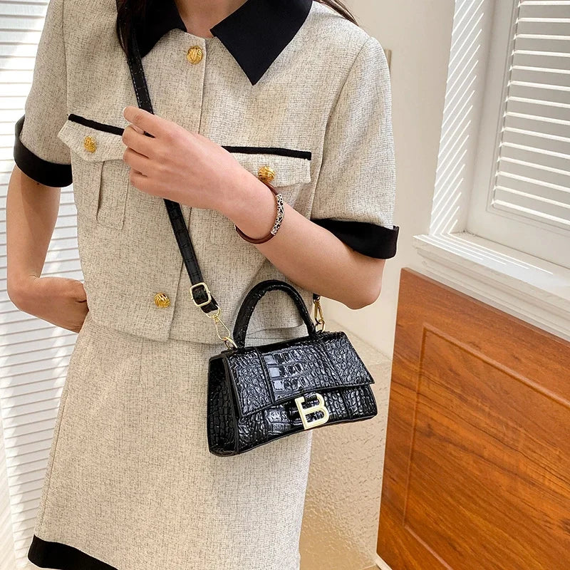 Fashionable Leather Handbag With Spacious Interior For Elegant Ladies By Famous Designer, Luxury Brand