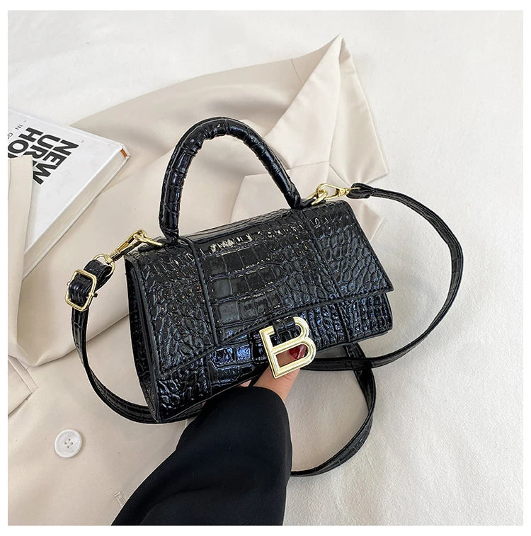 Fashionable Leather Handbag With Spacious Interior For Elegant Ladies By Famous Designer, Luxury Brand