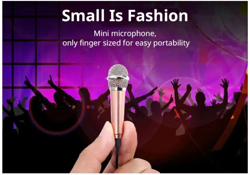 Portable Mini Microphone 3.5mm Stereo Studio Mic KTV Karaoke For Smart Phone Laptop PC Desktop Handheld Audio Microphone