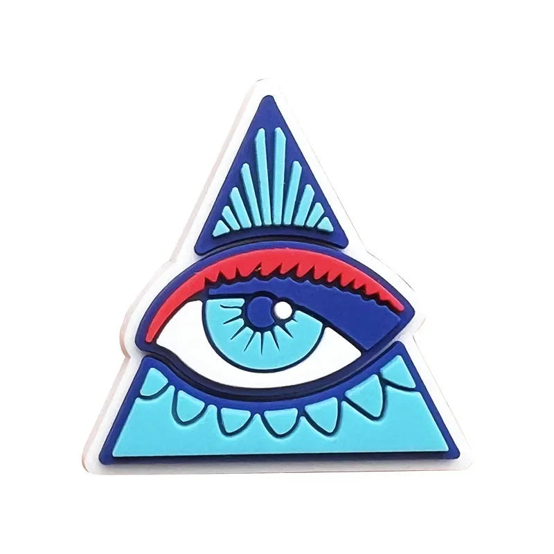 Shoe Charms for Crocs Accessories Blue Protection Eyes Shoes Charm Croc Decorations Pins Men Women Clogs Clips Badges CHARM LUXURY