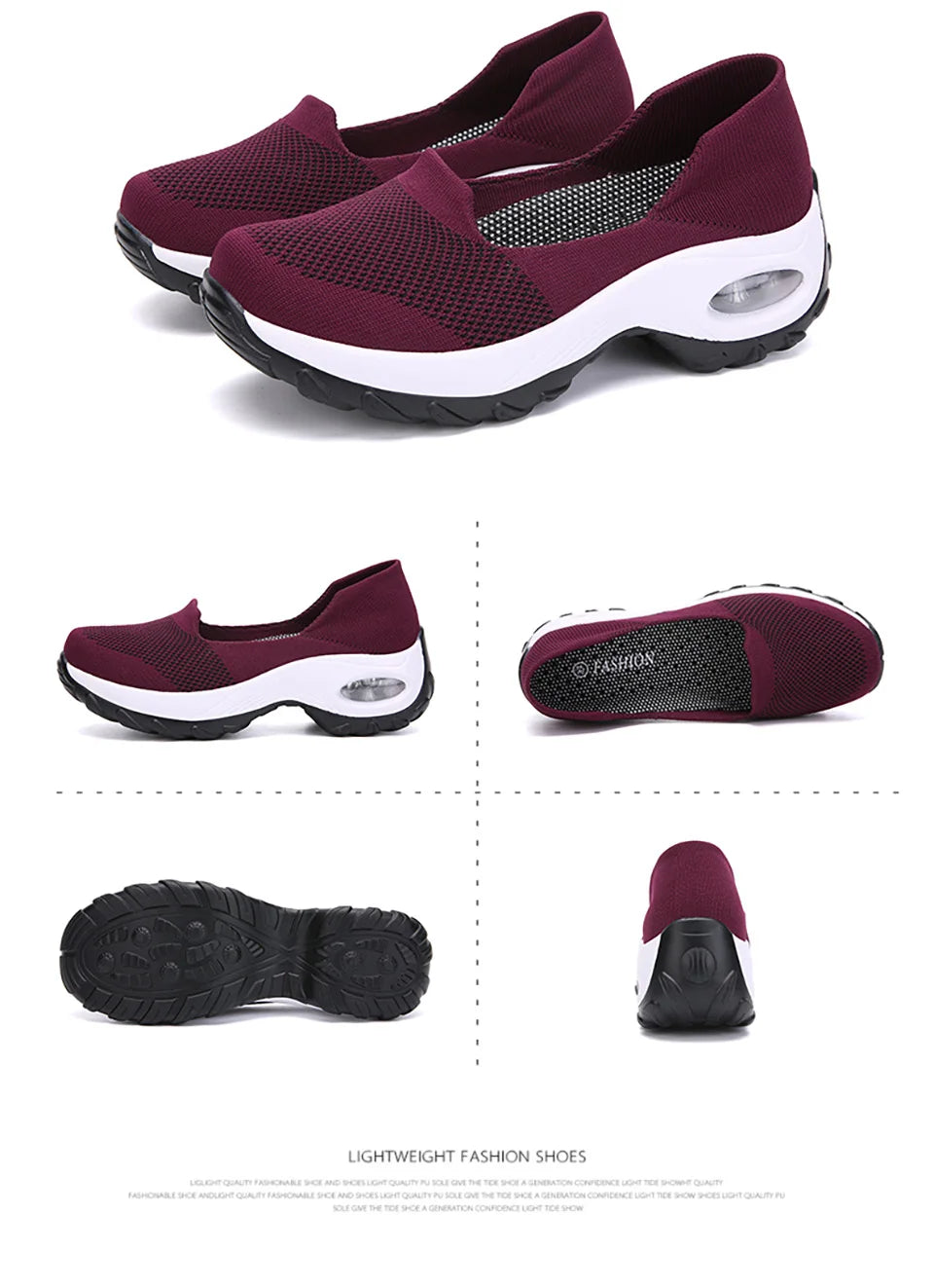 Shoes for Women Casual 2025 Anti Slip Outdoor Thick Sole Sloping Heel Breathable Casual Comfortable Sports Shoes Walking Shoes