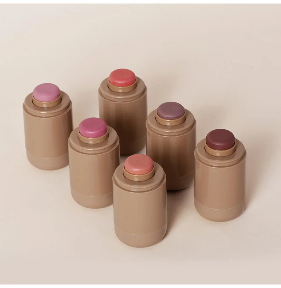 Pink Beauty Multi-use Blush Stick For Lips Cheek Long-lasting Hydrating Highlights Brighten Soft Natural Flush Cream Blush Stick
