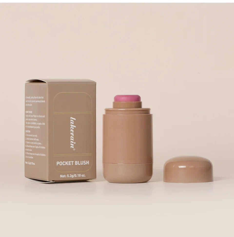 Pink Beauty Multi-use Blush Stick For Lips Cheek Long-lasting Hydrating Highlights Brighten Soft Natural Flush Cream Blush Stick