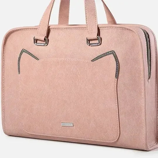 Pink Laptop Shoulder Bag Sleeve Handbag Waterproof MacBook Air Pro 13.3 14 15.6 16 Inch PC Case Travel Briefcase Shockproof