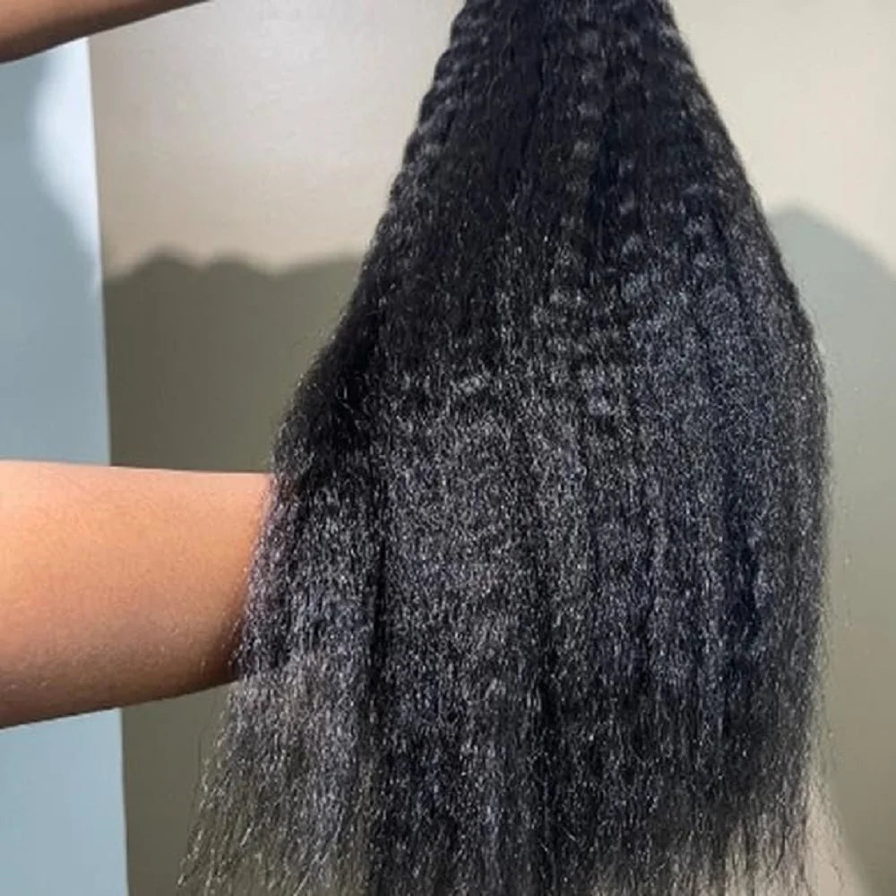 Clip ins Hair Extensions Real Human Hair 26 Inch Kinky Straight Clip ins 8 Pcs Brazilian Remy Hair Extensions for Women Natural