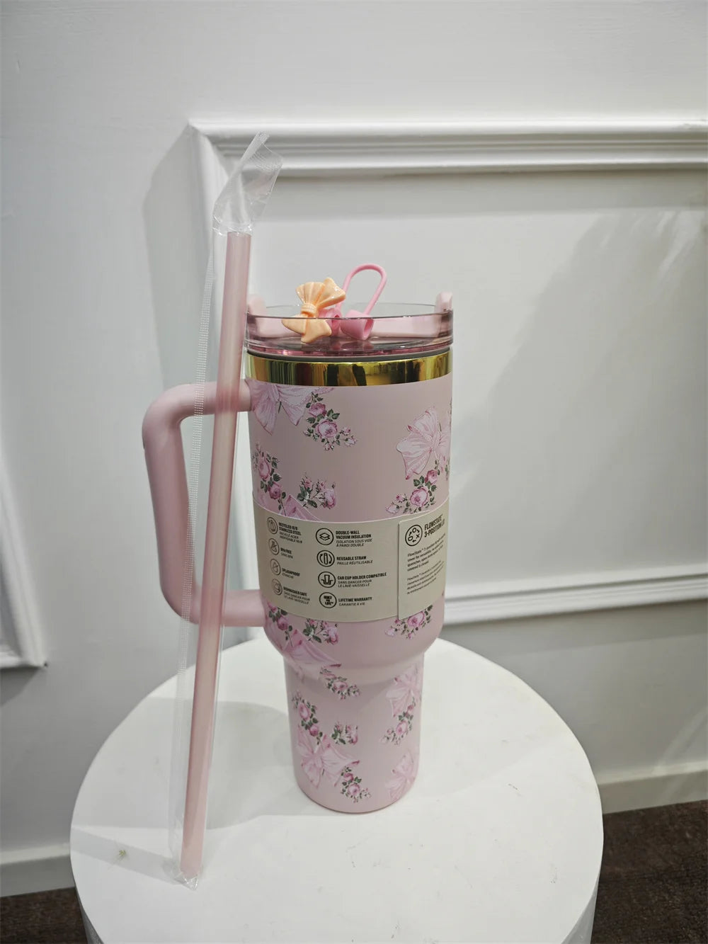 2025 Real Pictures Tumblers With Handle Car Mugs Insulated Tumbler With Lids Straw Stainless Steel Coffee Tumbler Termos Cups