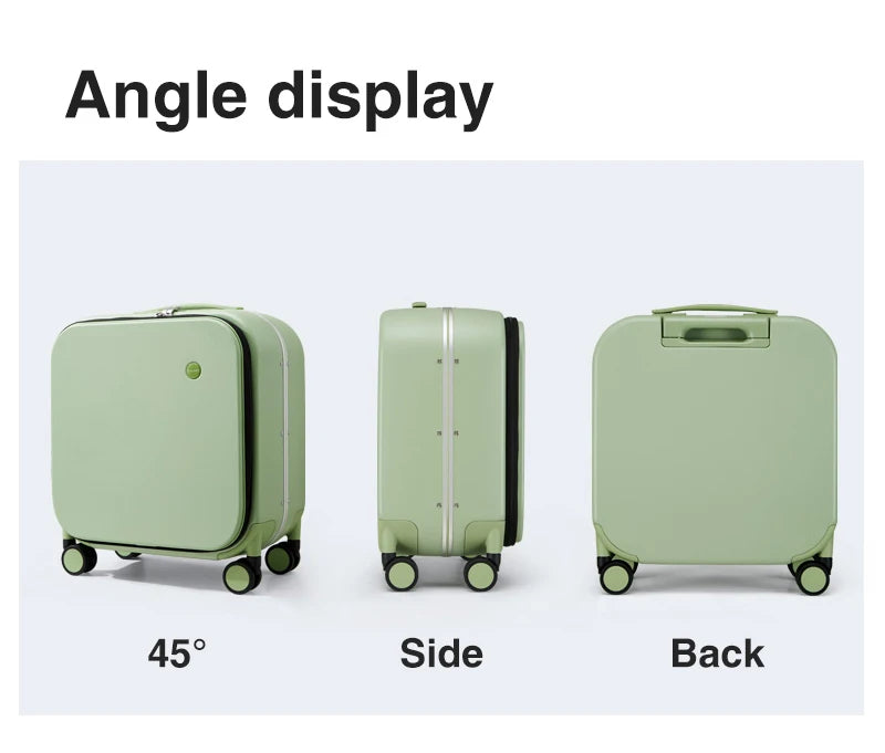Mixi New Patent Design Carry On Suitcase Women 18 Inch Rolling Luggage Men Polycarbonate Aluminum Frame Elegant Noble