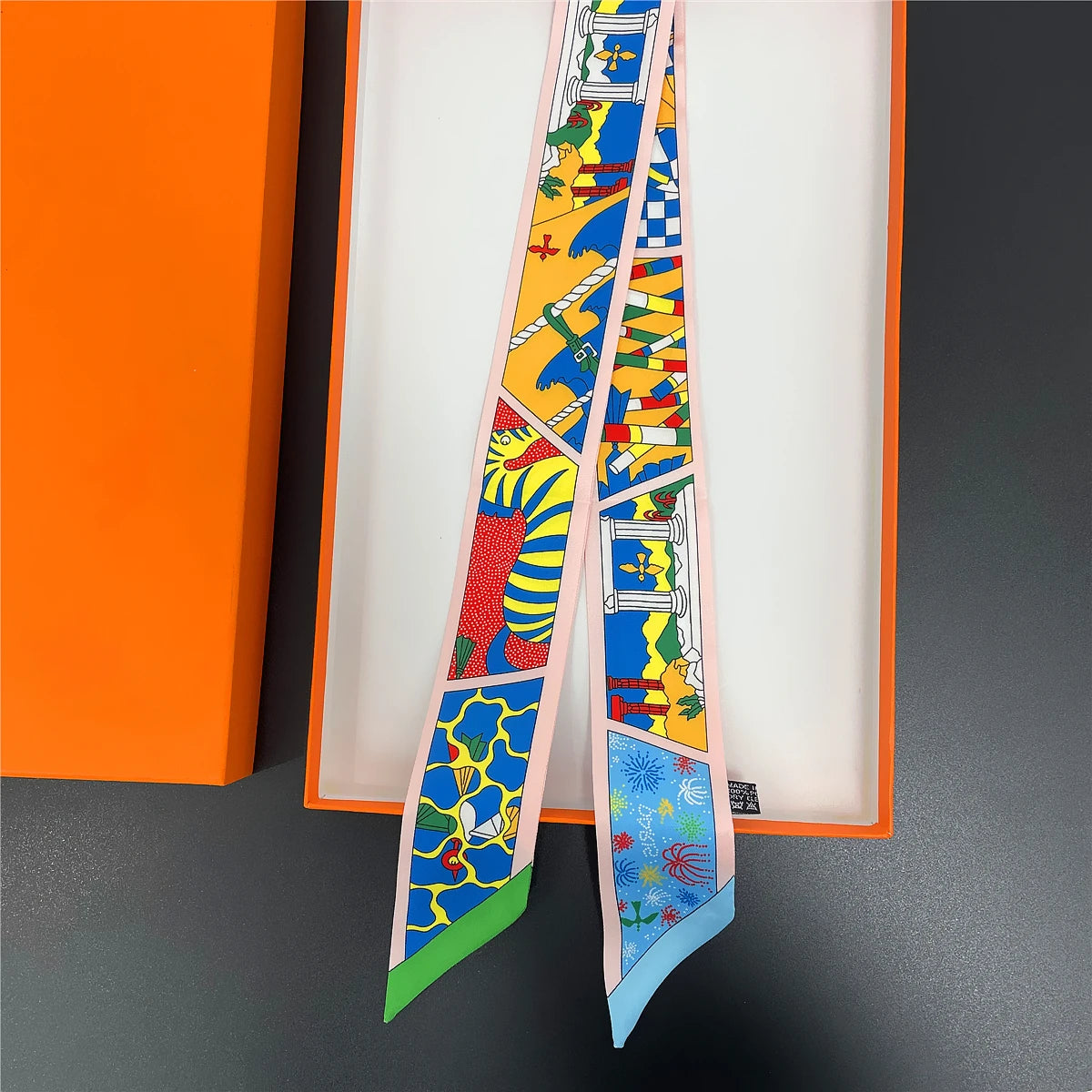 NEW 2026 Long Scarf for Women Narrow Ribbon Headband Female Neckerchief Handle Bag Band Bandana Hair Tie Accessories