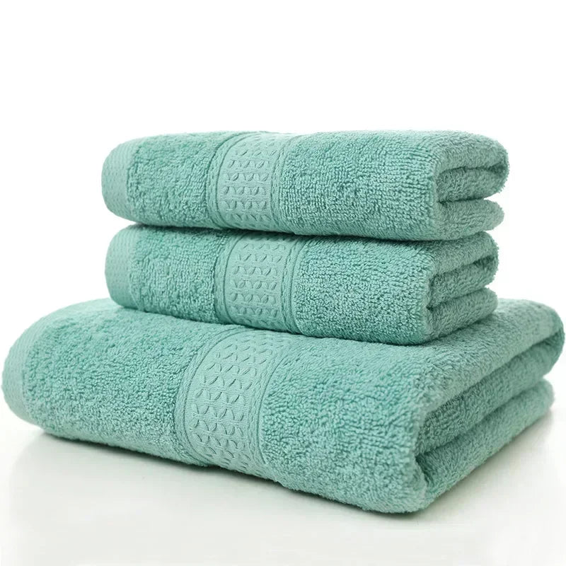 Three-piece towel bath towel 70x140cm square absorbent couple household towel set