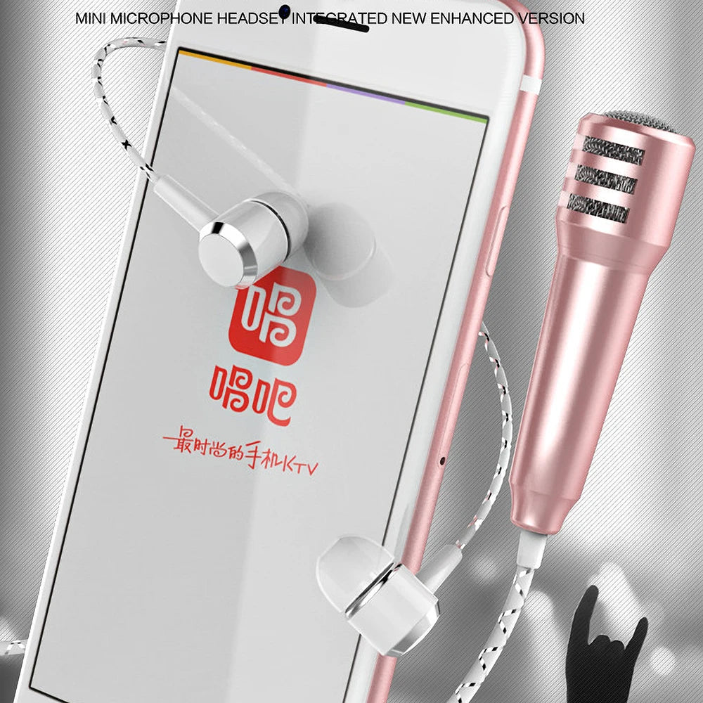 NEW Universal 3.5MM Live Phone Wired Microphone Small Microphone Mini Wheat Headset In-ear For Tik Tok Kids Accessories For Girl