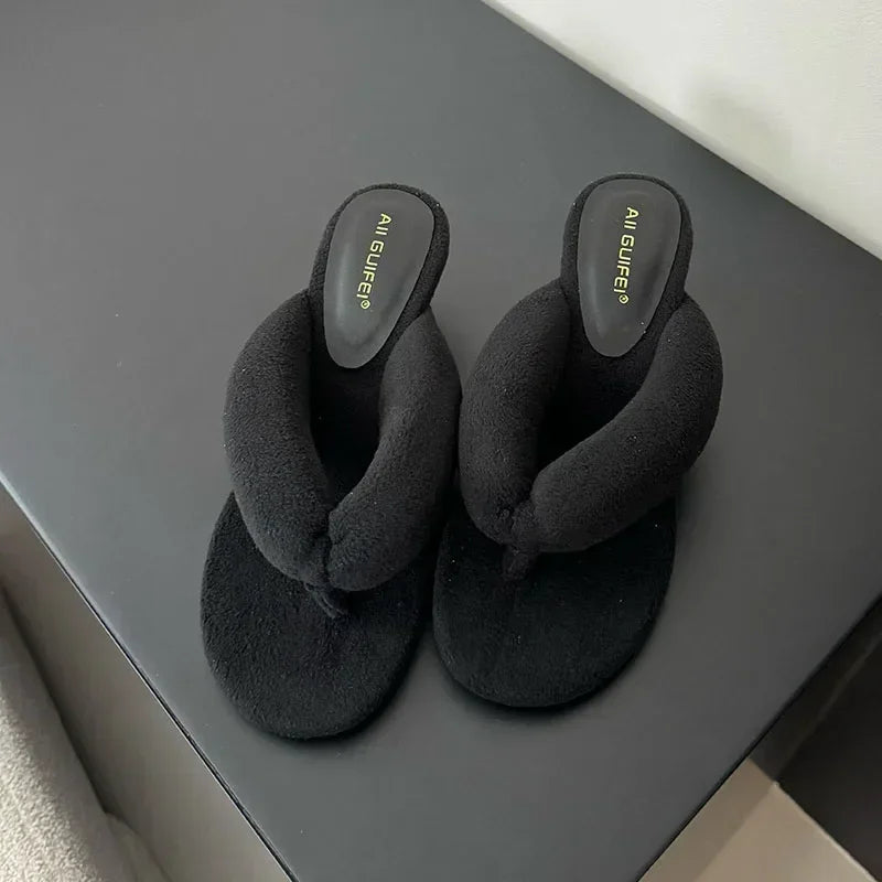 Comfort Soft Wedges Slippers Women Summer Sexy Clip Toe Flip Flops Fashion Non-slip Vacation Beach Slide Sandals Sandalias Mujer