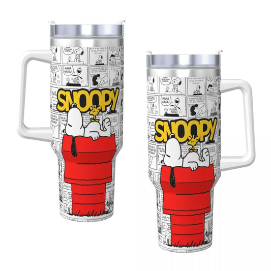 Tumbler Hot Drinks Water Bottle Portable Stainless Steel Coffee Mug A Peanuts Graphic Travel Mugs Cup