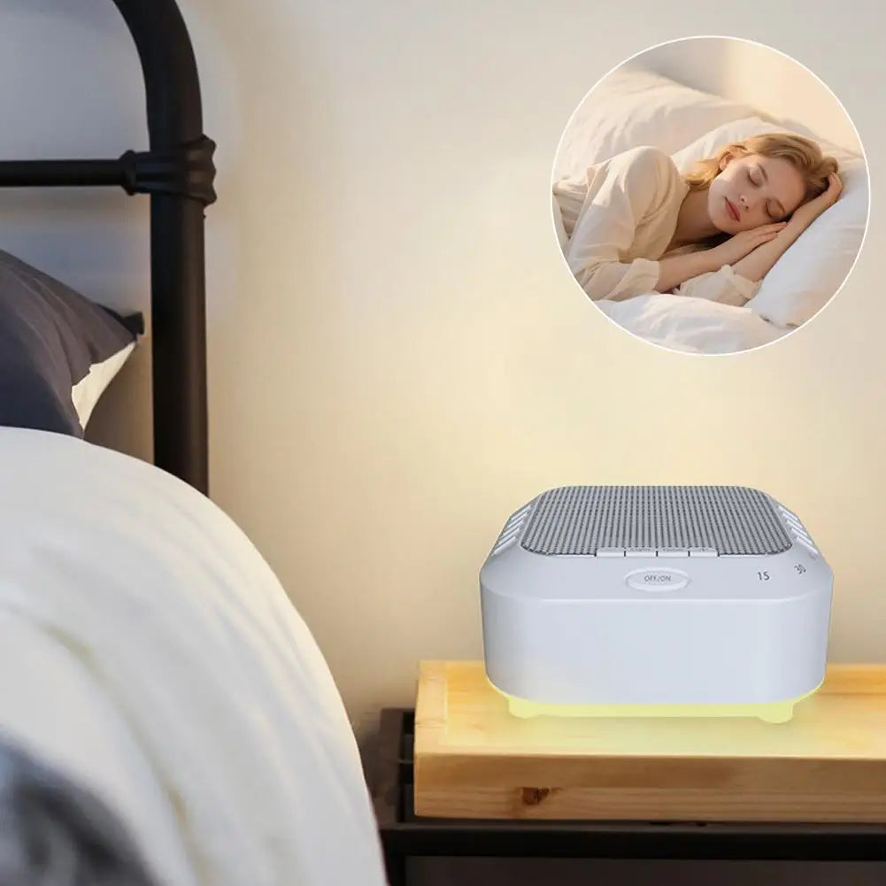 White Noise Sound Machine - 28 Solfeggio Frequencies Rechargeable Baby Sleep Therapy Device