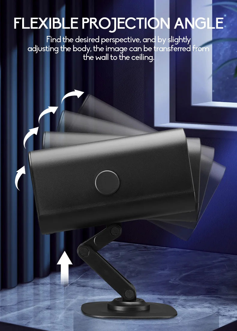 Mini Home Theater Projector - 180° Flexible 1080P USB Smartphone Screen Sharing