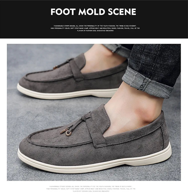 2025 Classics Men's Slip on Loafers Lightweight Breathable Flats Non Slip Comfort Daily Casual Soft Sole Outdoor Walking Shoes