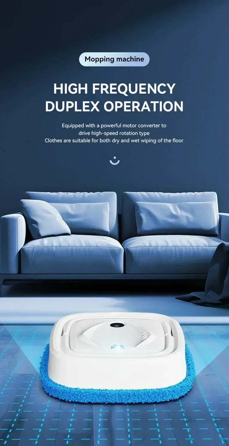 Smart Robot Vacuum with Auto Mopping - Wireless Strong Suction Humidification Spray