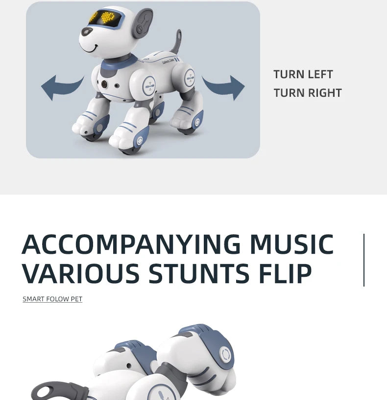 Intelligent Robot Dog - Remote Control Electronic Pet with Stunts for Kids