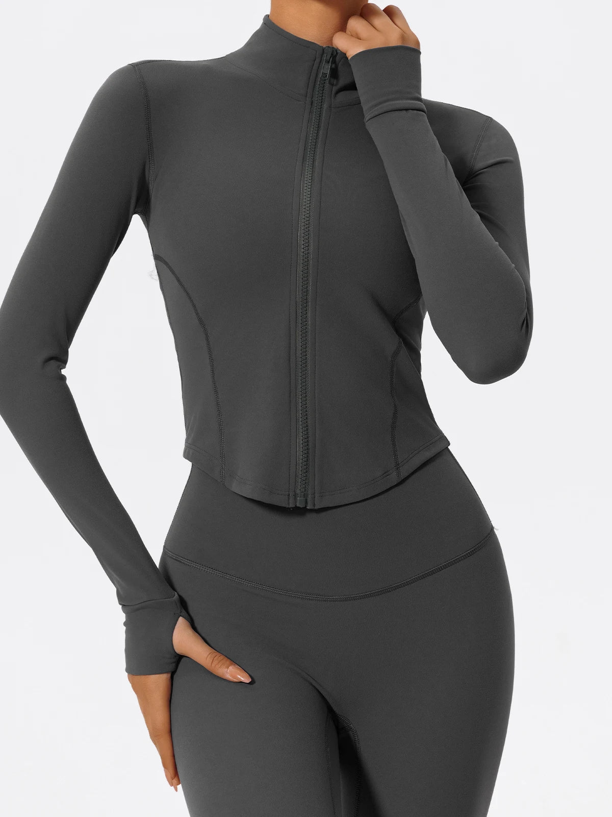 Ultra-Soft Fabrics Casual Tight Sports Jackets Women Zipper Yoga Clothes Quick-Dry Long Sleeve SPORTSWEAR REVOLUTION