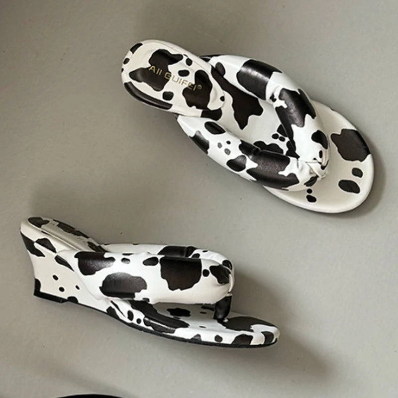 Comfort Soft Wedges Slippers Women Summer Sexy Clip Toe Flip Flops Fashion Non-slip Vacation Beach Slide Sandals Sandalias Mujer