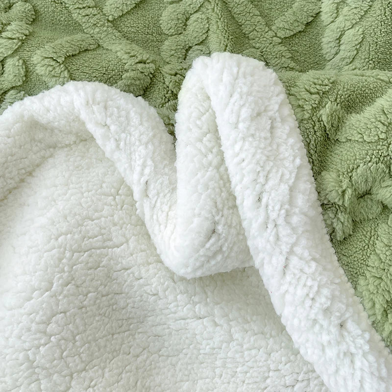 Double Thickened Throw Blanket Pile Tapestry Winter Warm Bed Cover Sofa Blanket Multifuntional Blanket Super Soft Cozy Blankets