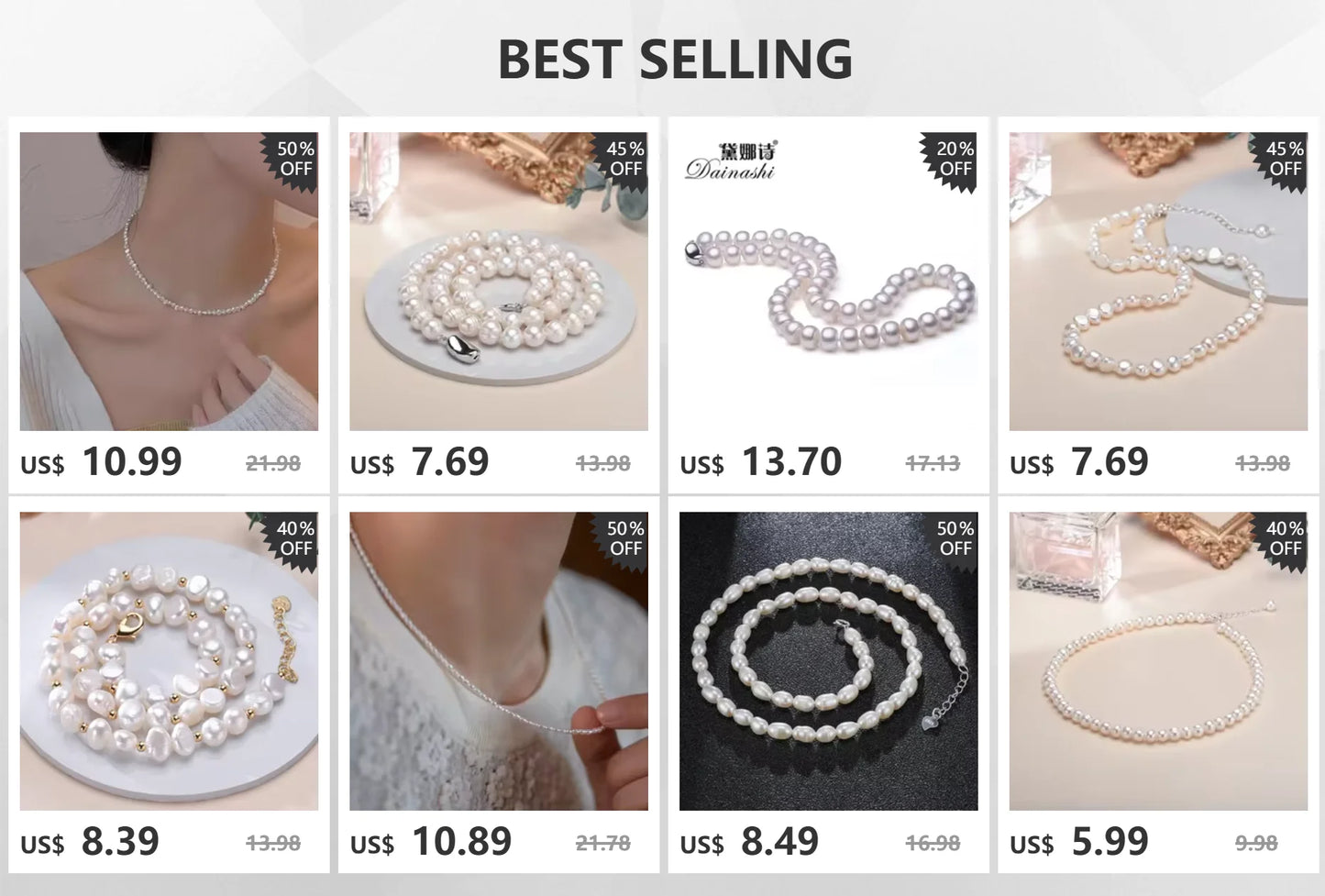 5-6mm Natural Baroque Freshwater Pearl Necklace Fashion Jewelry for Gift,925 Sterling Silver Choker Necklace for Women Girls