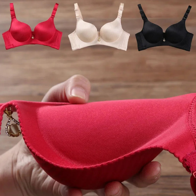 Wireless Push Up Bra 8cm Padded Bralette for Women Plus Size No Underwire Thickened Soft Cup Adjustable Straps Comfort Lingerie