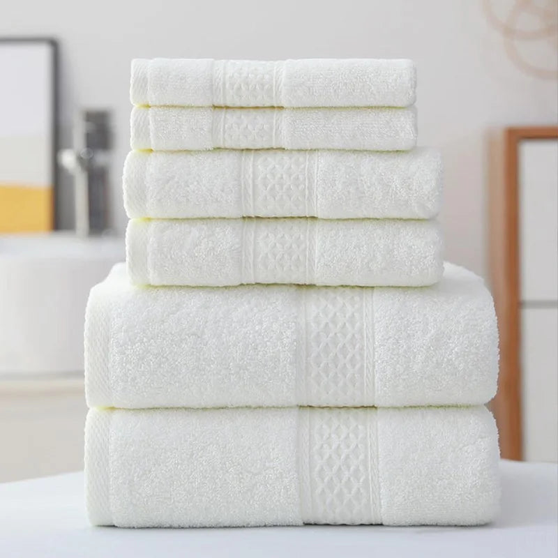 3pcs Luxurious Cotton Towel Set Ultra Soft Highly Absorbent Includes 1 Bath Towels 1 Hand Towels 1 Washcloths For Home Bathroom