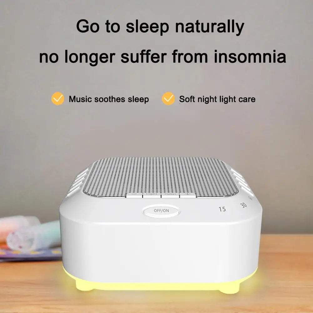 White Noise Sound Machine - 28 Solfeggio Frequencies Rechargeable Baby Sleep Therapy Device
