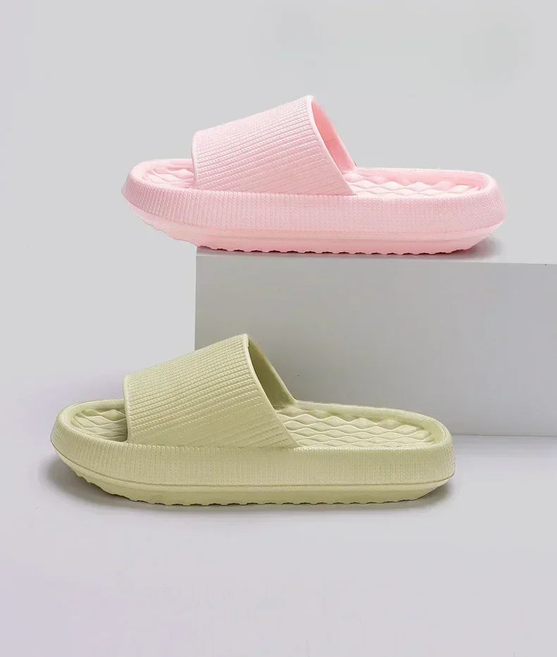 Unisex Thick Platform Cloud Slippers Soft Sole Pillow Slides Summer Beach Flip Flops Non Slip Bathroom Home CLOUD LUXURY