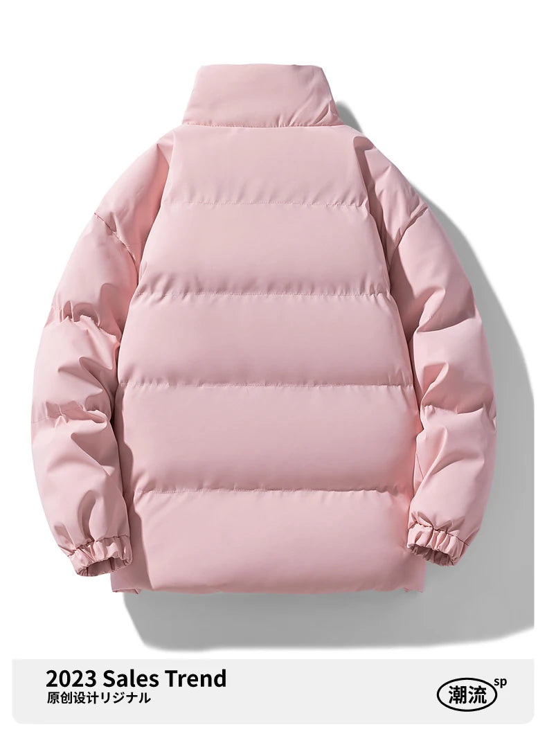 Autumn and Winter Puffer Jacket Men Vintage Warm High Neck Zipper Design Cotton-Padded Coat SINOBILLOW