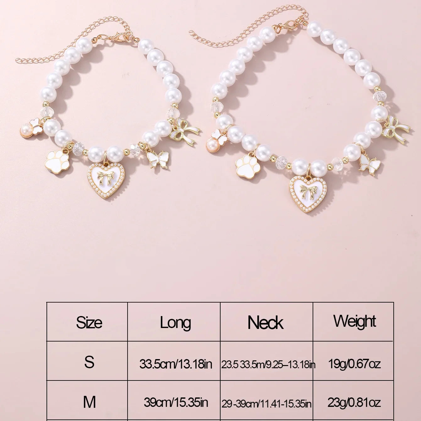 Imitation Pearl Cute Dog Necklace Pet Collar Accessories Jewelry Neck Chain For Small Dogs Large Dog Cats necklace