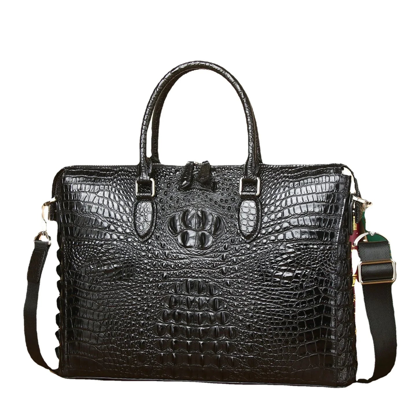 2025 New alligator Laptop Bags Cow Genuine Leather Men's Briefcase Luxury Brand Male Handbags Men Messenger 14 Inch Computer Bag