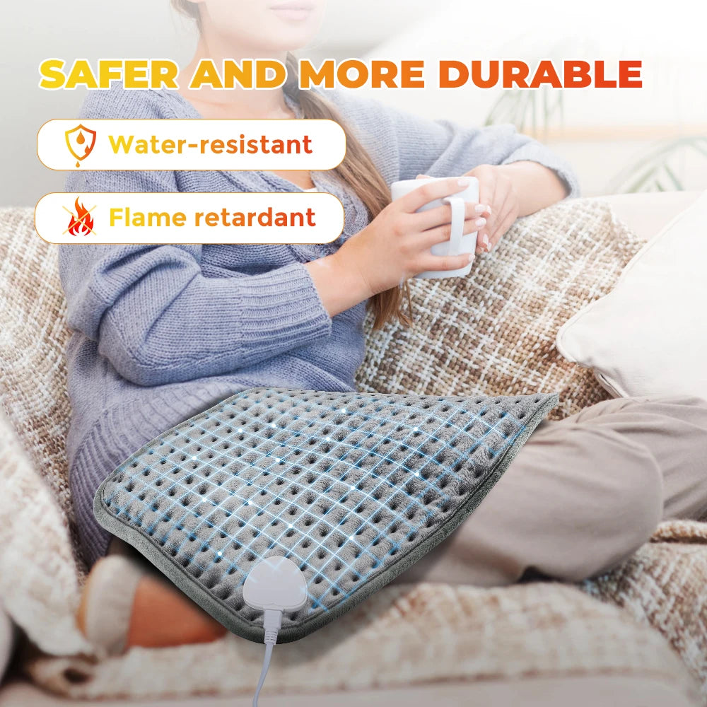 Electric Heating Blanket Thermal Pads Warmer 9 Levels Heated Mat Soft&Safe Winter Body Back Leg Warmer Pads Home Use 60*30cm