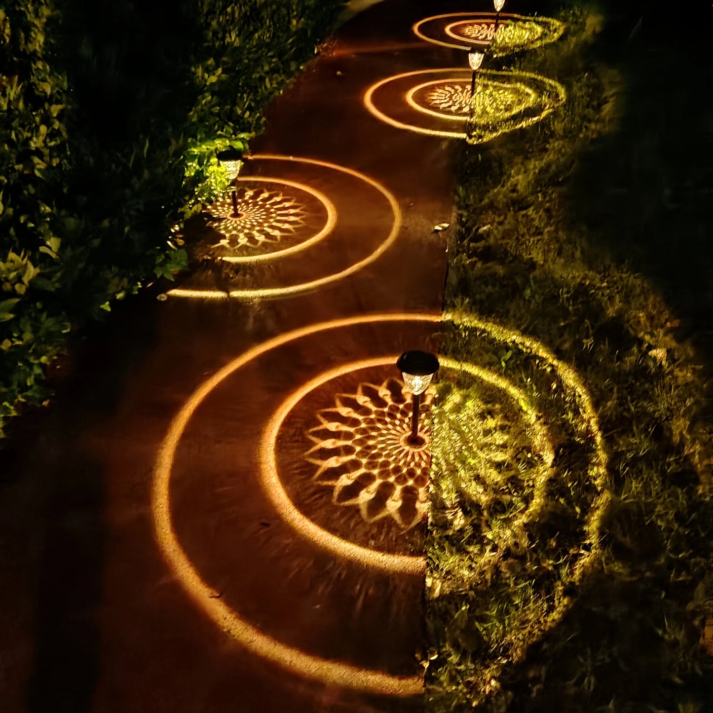 Solar RGB Color Changing Garden Lights - Waterproof Auto On/Off Landscape Lighting