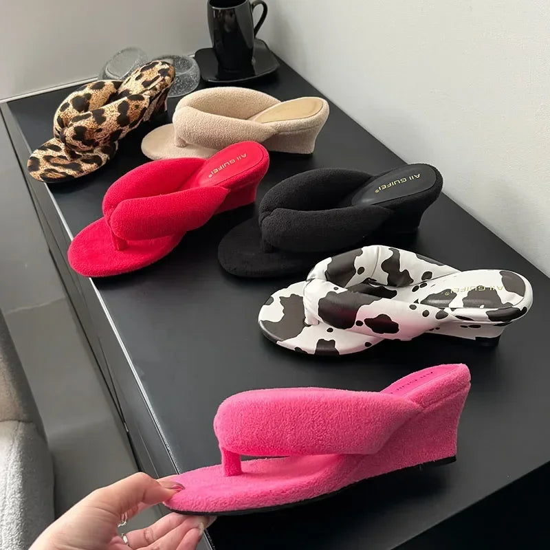 Comfort Soft Wedges Slippers Women Summer Sexy Clip Toe Flip Flops Fashion Non-slip Vacation Beach Slide Sandals Sandalias Mujer