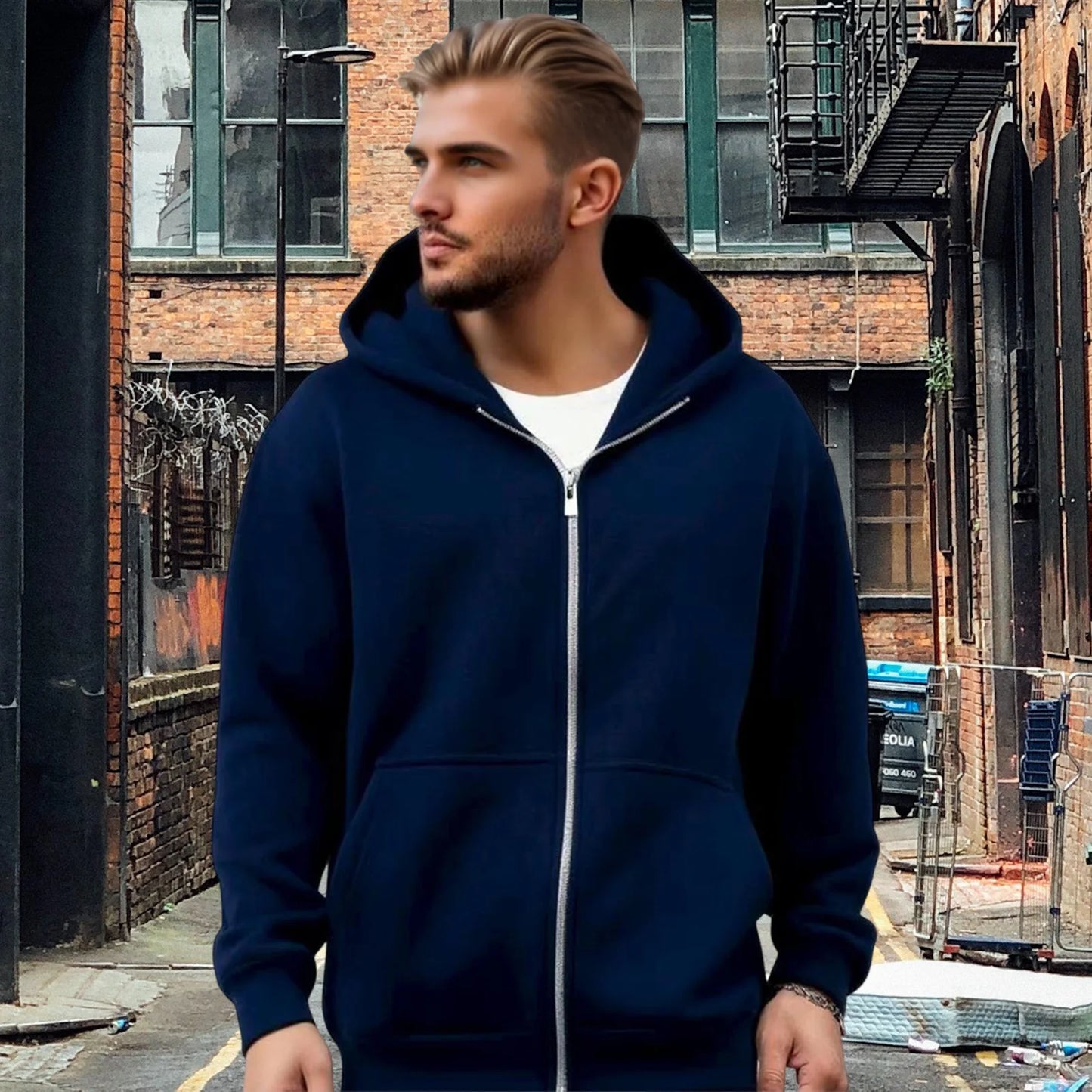 Streetwear Fashion Backpack Hoodie Three dimensional Backpack Casual Hoodie Autumn Winter High Street Trend Top Loose Sportswear