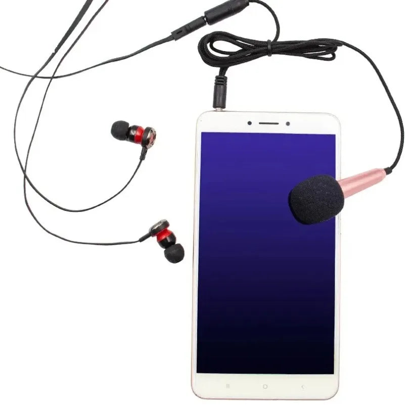 Portable Mini Microphone 3.5mm Stereo Studio Mic KTV Karaoke For Smart Phone Laptop PC Desktop Handheld Audio Microphone