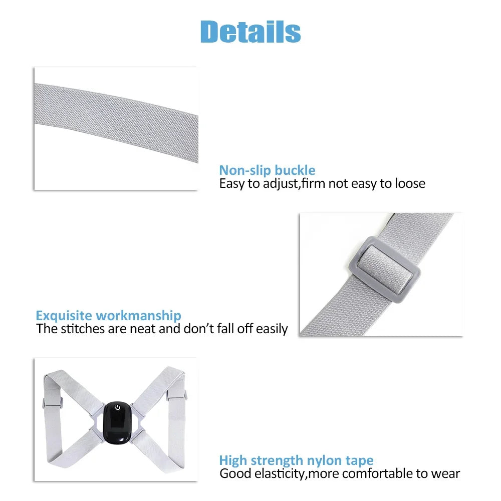 Smart Posture Corrector - Invisible Sensor Belt for Hunchback Reminder