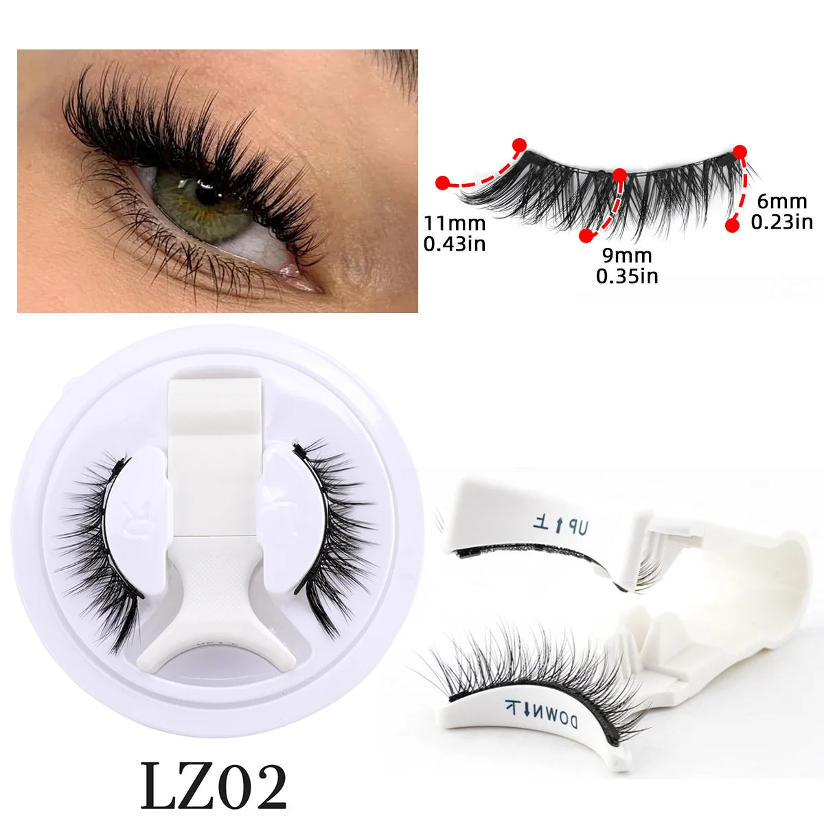 Magnetic Eyelashes 3D Mink - Reusable False Lashes Set with Tweezers Tool