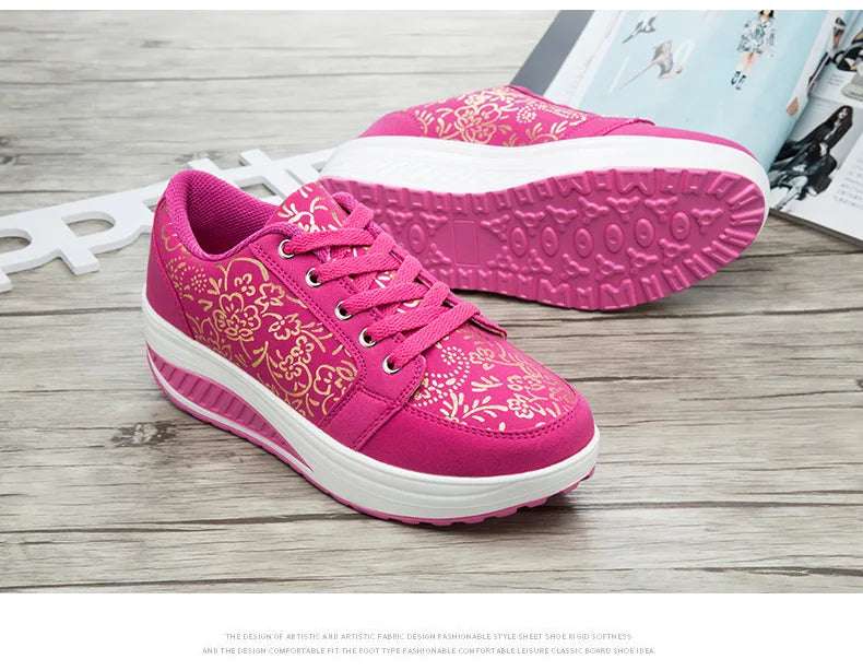 Women Leather Casual Sneakers Fashion Comfortable Platform Walking Shoes Wedge Moccasins Breathable Loafers Zapatos De Mujer