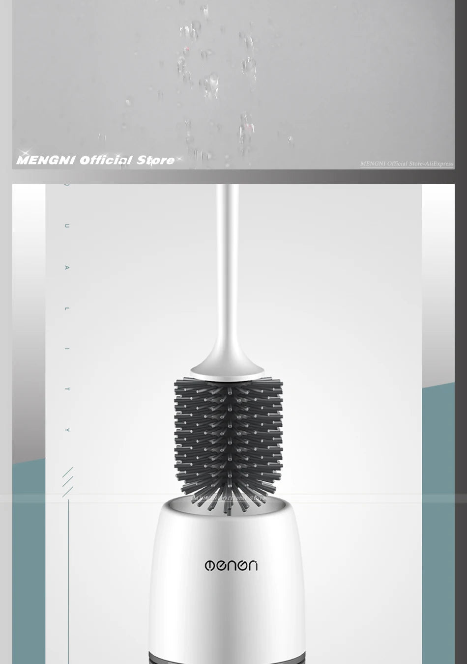 MENGNI-Silicone Toilet Brush Cleaner Brush Wall Floor Bathtubs And Accessories Cleaning Tools Cleanliness Bathroom Accessories