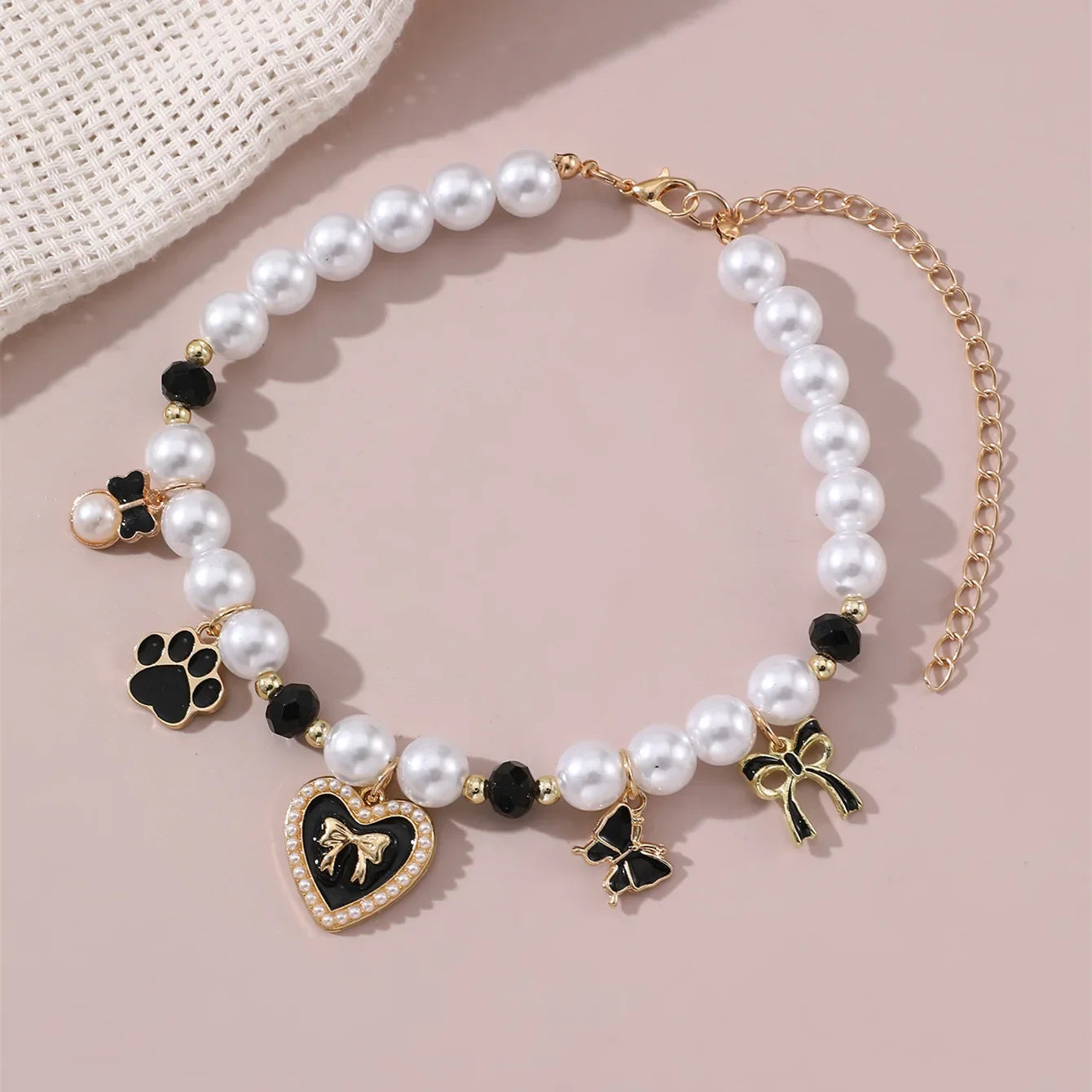 Imitation Pearl Cute Dog Necklace Pet Collar Accessories Jewelry Neck Chain For Small Dogs Large Dog Cats necklace